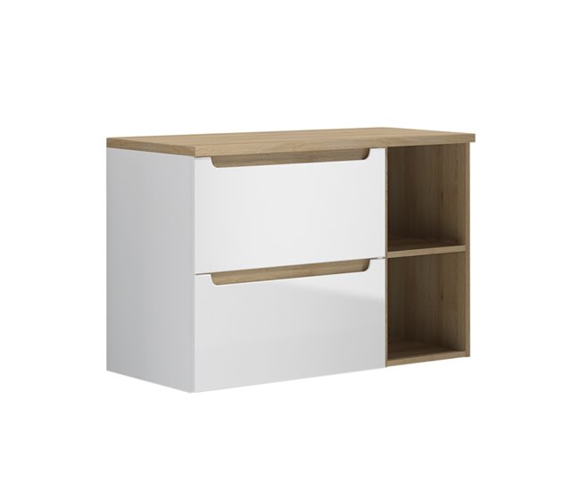 Mueble bajo lavabo 2 compartimientos Livia Blanco