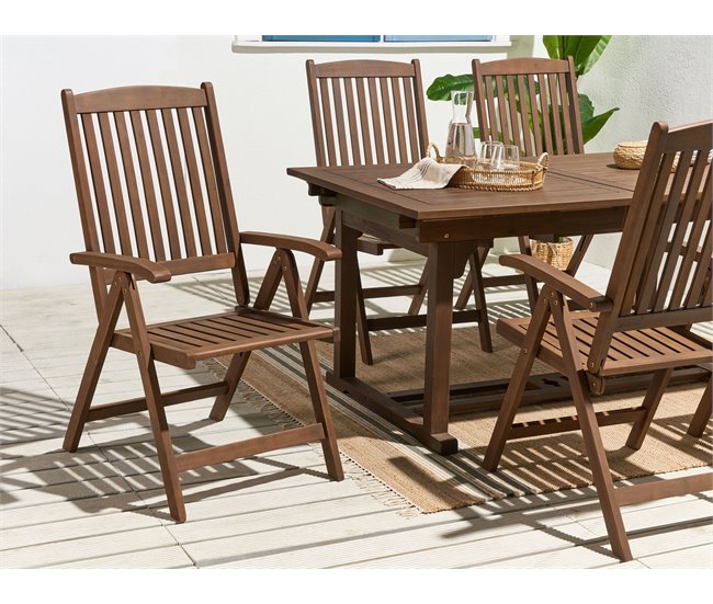 Beliani Conjunto plegable AMANTEA Marron