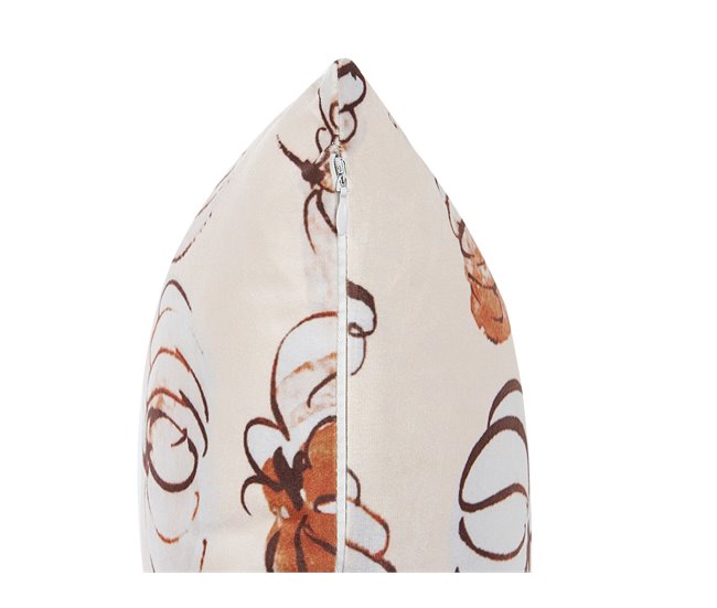 Beliani Cojín decorativo CUCURBITA Beige