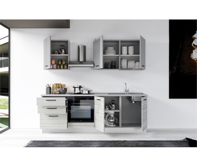 Cocina GILDA 2.0 Derecha Blanco/ Gris