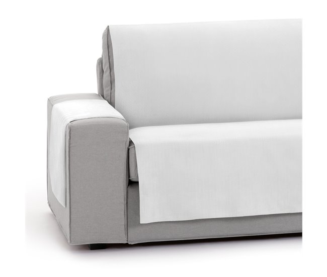 Protector Cubre Sofá Liso Royale 4 Plazas Gris Claro