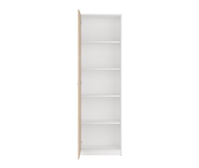 Armario columna 1 puerta Ewen Natural/ Blanco