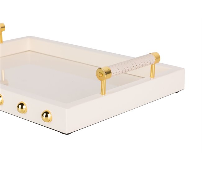 Bandeja Mdf / Acero Inox Beige