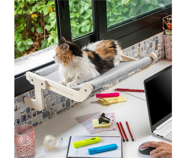 Hamaca Colgante para Gatos Beige