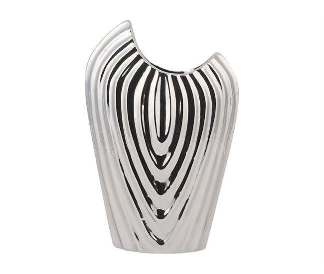 Beliani Jarrón decorativo ECETRA Gris