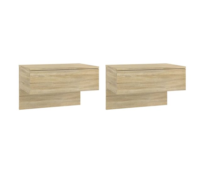2 Mesitas de noche de pared 60 Blanco