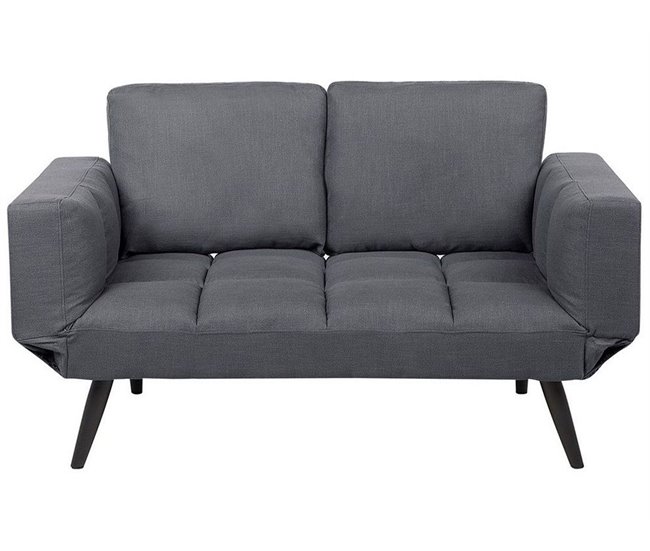 Beliani Sofá de 2 plazas Poliéster BREKKE Azul Marino