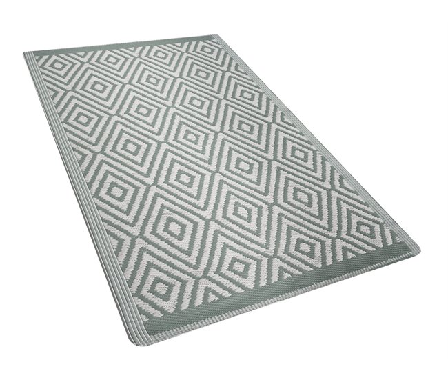 Beliani Alfombra de exterior SIKAR 90x150 Verde
