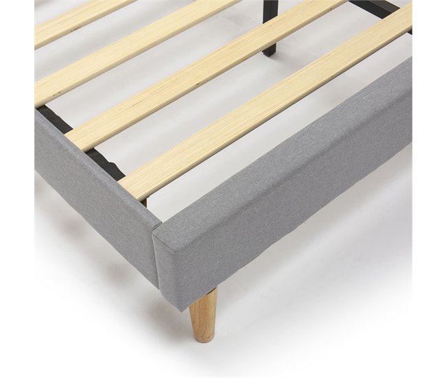 Estructura de Cama tapizada Esther 90x190 Gris Claro