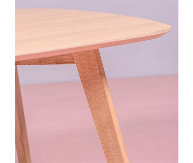 Mesa auxiliar cuadrada en madera de roble  - Northpole 80x80 Roble