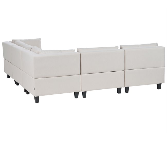 Beliani Sofá esquinero Poliéster UNSTAD Beige