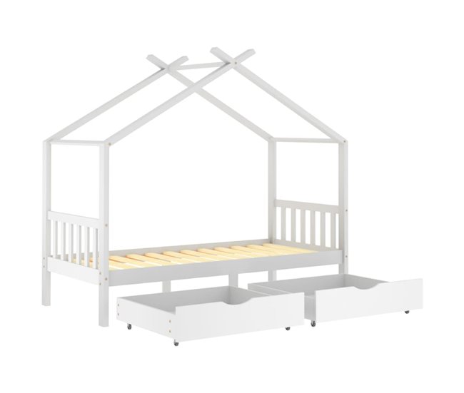 Estructura De Cama Infantil 206x97 Blanco