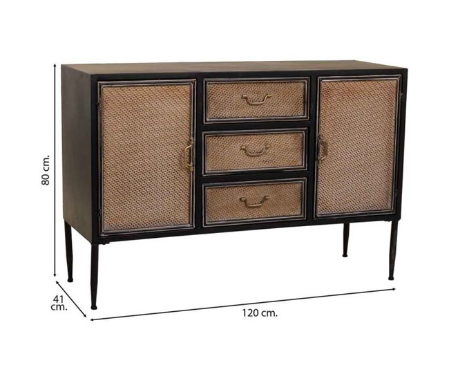 Aparador de metal Marron
