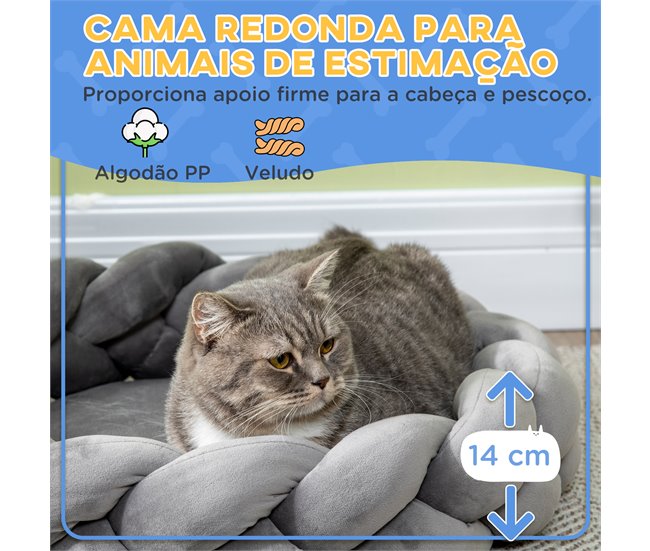 Cama para Mascotas PawHut Gris