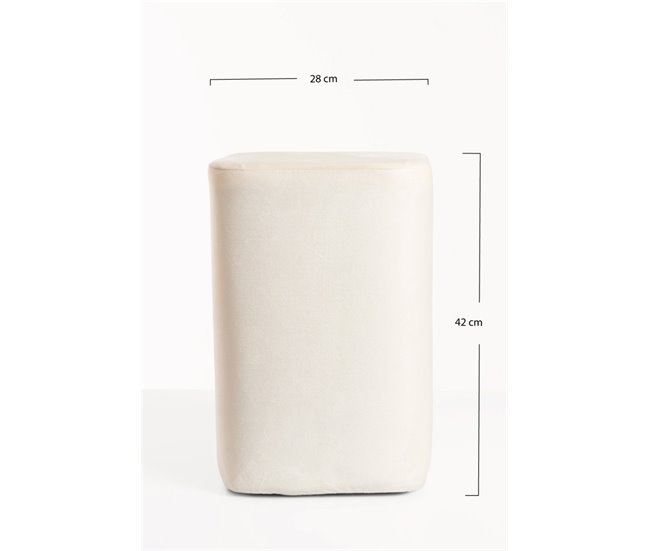 Puff Laty Terciopelo Beige