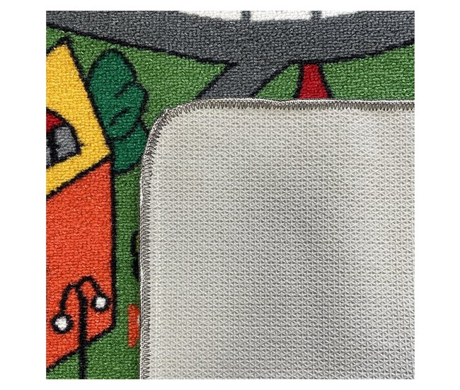 Acomoda Textil – Alfombra Infantil Ciudad Carretera para Jugar. 90x133 Gris