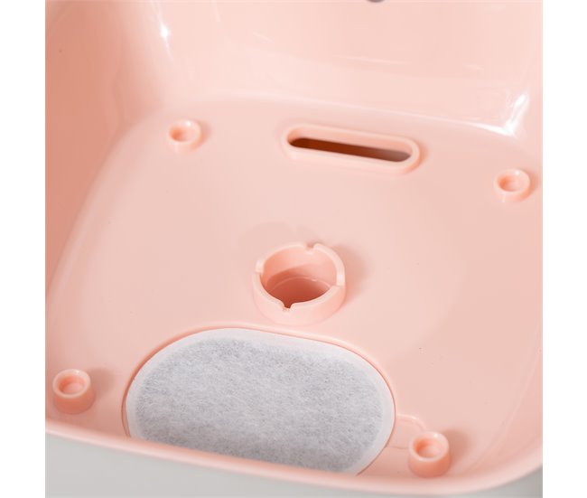 Fuente de Agua para Gatos ABS PawHut Rosa