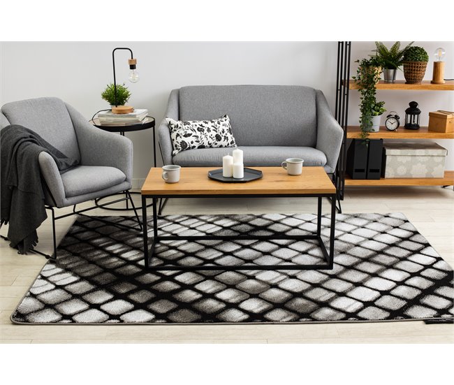 Alfombra INTERO REFLEX 3D enrejado 140x190 Gris