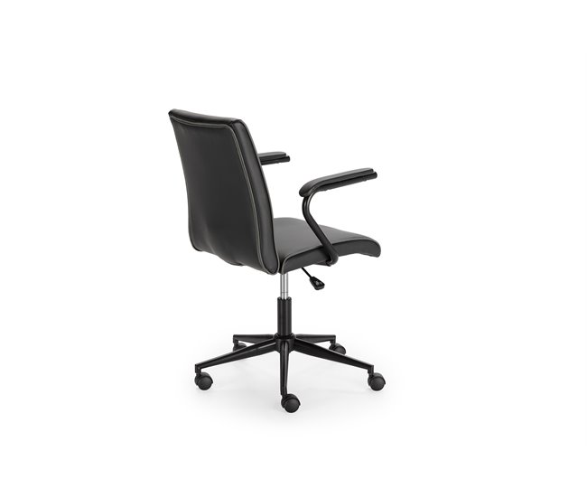 Silla de escritorio AREN color negro y ribete gris oscuro Negro