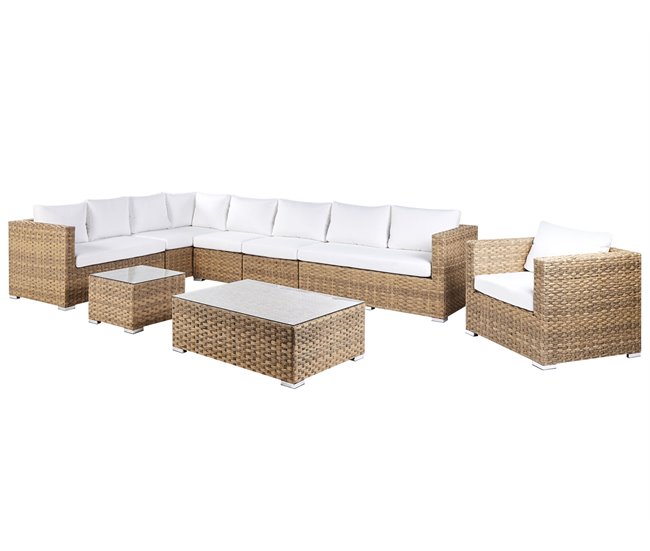 Beliani Conjunto de jardín XXL Beige