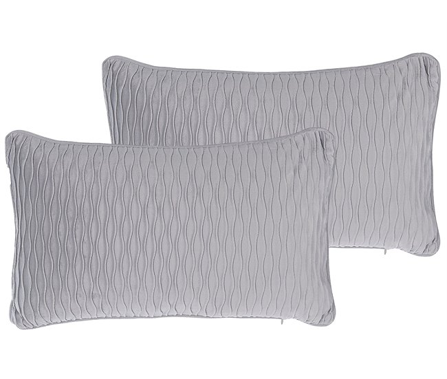 Beliani Cojín decorativo MOTARI Gris