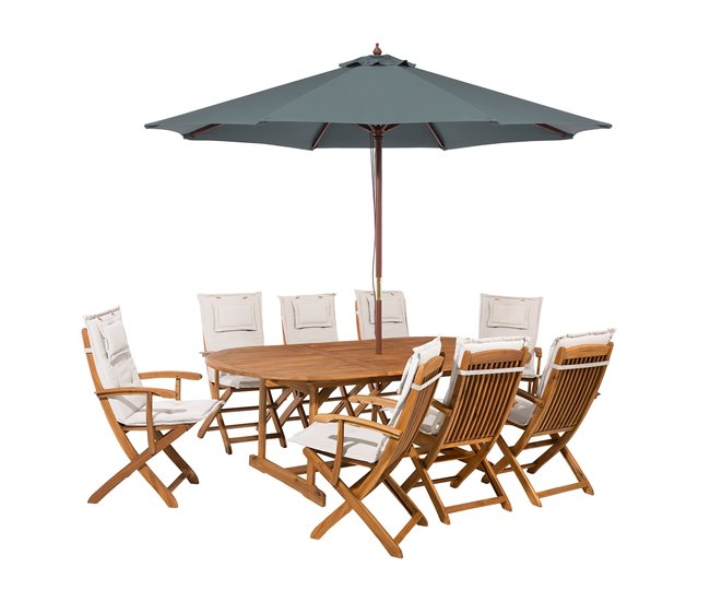 Beliani Conjunto de comedor MAUI Gris