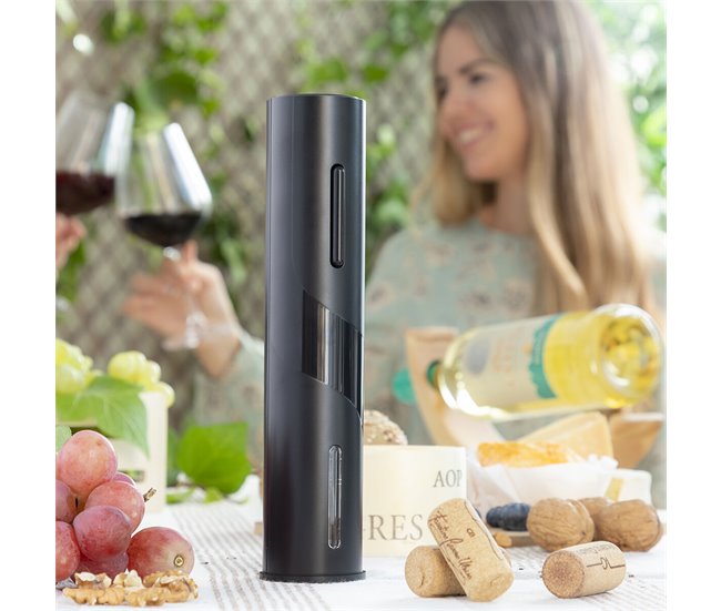 Sacacorchos Eléctrico para Botellas de Vino Negro
