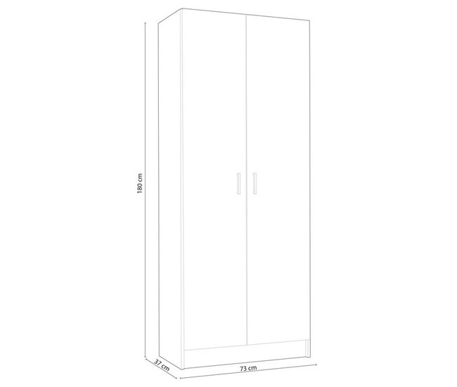 Armario Multiusos 2 puertas 3 zonas 73 Blanco