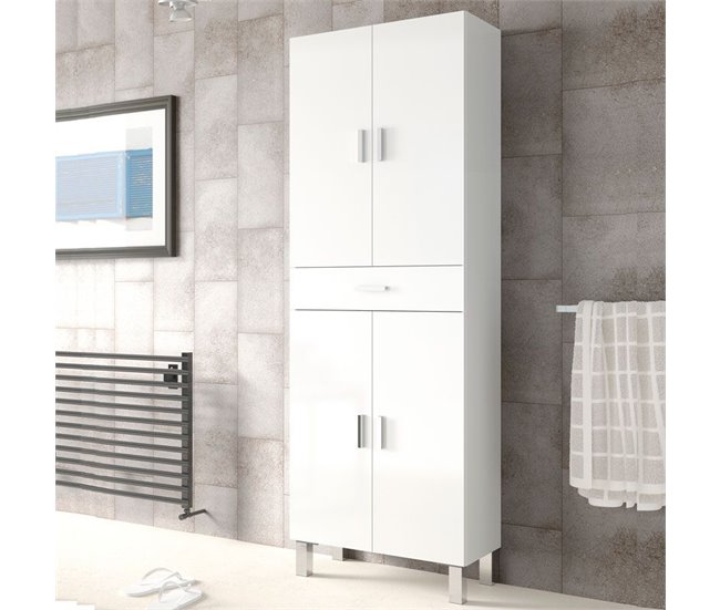 Columna de baño Aruba Blanco brillo Blanco