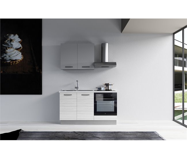 Cocina GILDA 2.0 Izquierda Blanco/ Gris