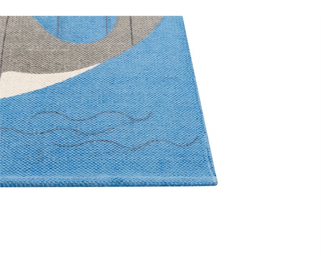 Beliani Alfombra para niños BALABANG Azul