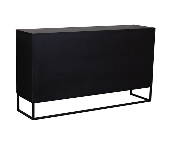 Aparador de 3 puertas de madera y metal Marron
