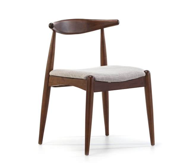 Juego de mesa y 4 sillas de comedor Corzo 80x80 Nogal