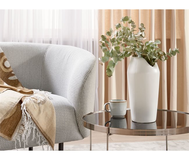 Beliani Jarrón decorativo APAMEA Blanco