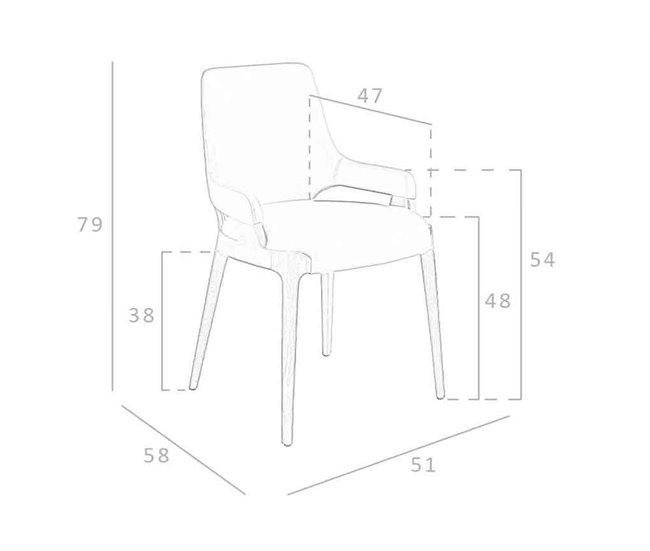 ANGEL CERDA Silla polipiel marrón Nogal