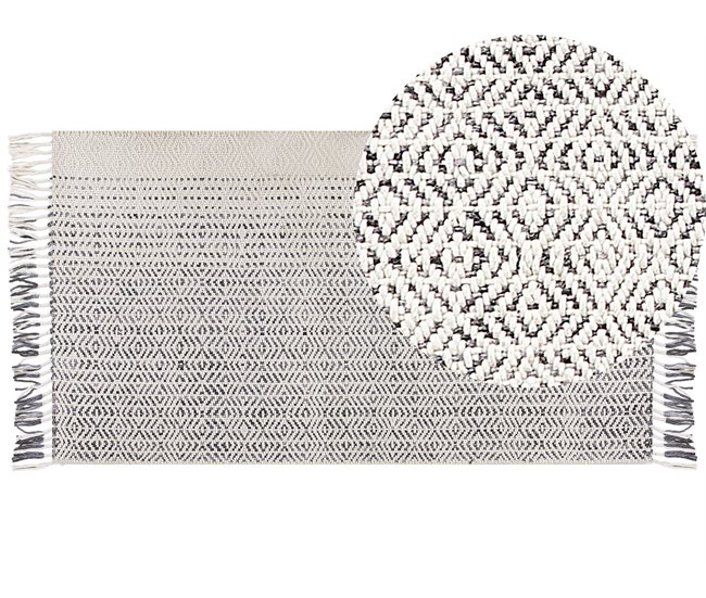 Beliani Alfombra de pelo corto OMERLI 80x150 Blanco
