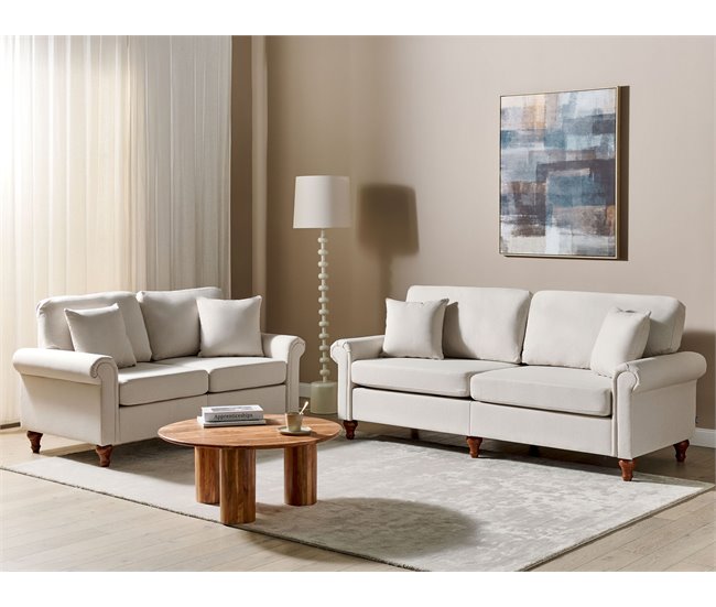 Beliani Conjunto de sofás GINNERUP Beige