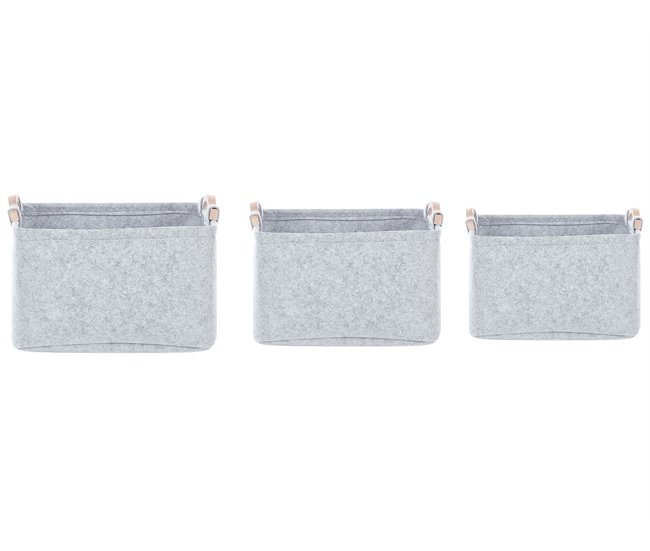 Beliani Estante de baño pequeño BAYSAI Gris Claro