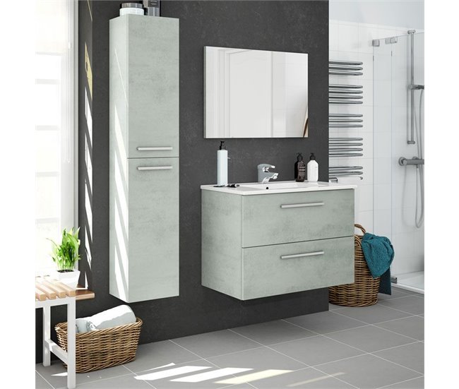 Columna de baño cemento Athena 2 puertas Gris