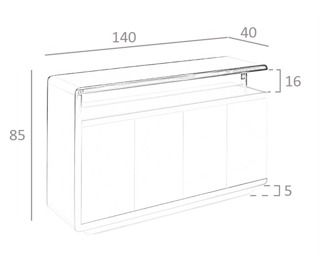 ANGEL CERDA Aparador Blanco