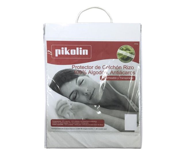 Protector de colchón rizo impermeable ANTIACAROS 