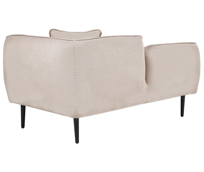 Beliani Chaise longue derecho Bouclé CHEVANNES Beige