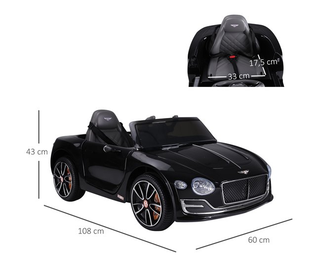 Coche Eléctrico PP, Metal HOMCOM Blanco