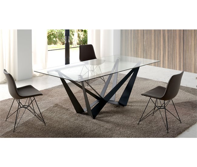 Mesa de Comedor Rectangular - Modelo CALA Transparente