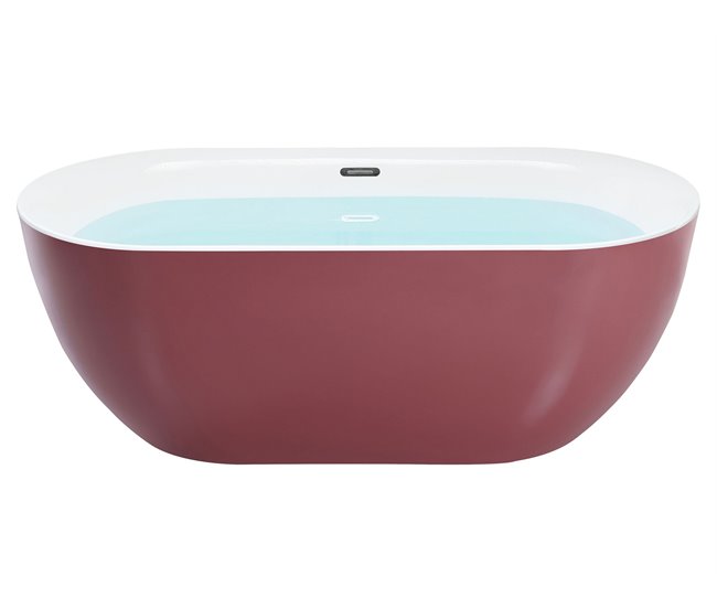 Beliani Bañera independiente CARRERA 80x170 Rojo