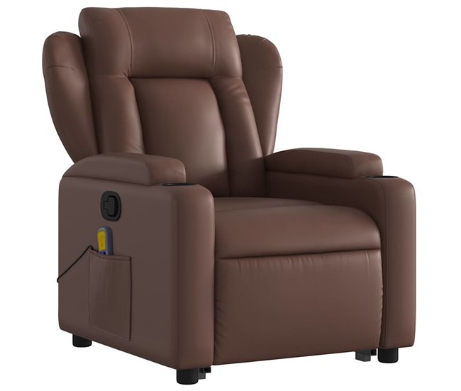 Sillón Reclinable De Masaje Elevable Marron