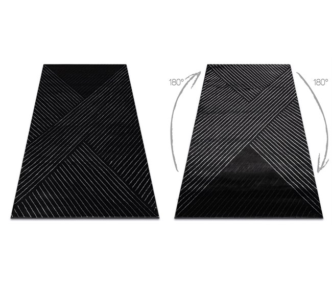 Alfombra EMERALD exclusivo A0084 glamour 240x330 Negro
