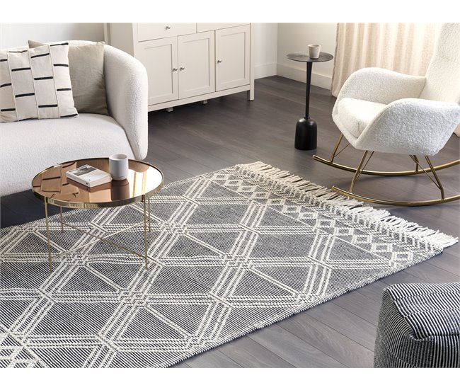 Beliani Alfombra de pelo corto TOPRAKKALE Gris
