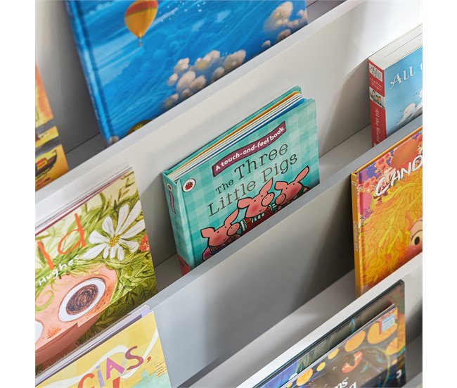 Estantería para niños con 4 Compartimentos KMB32-HG SoBuy Gris