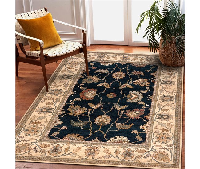 Alfombra de lana POLONIA Loare Marco 170x235 Azul